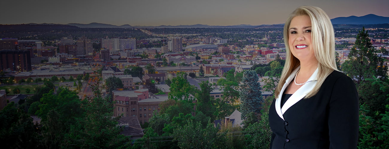 Spokane Washington City skyline and streets